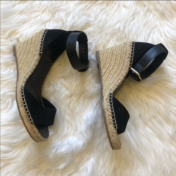 Vince Camuto Shoes - Vince Camuto Black Espadrill Wedges.